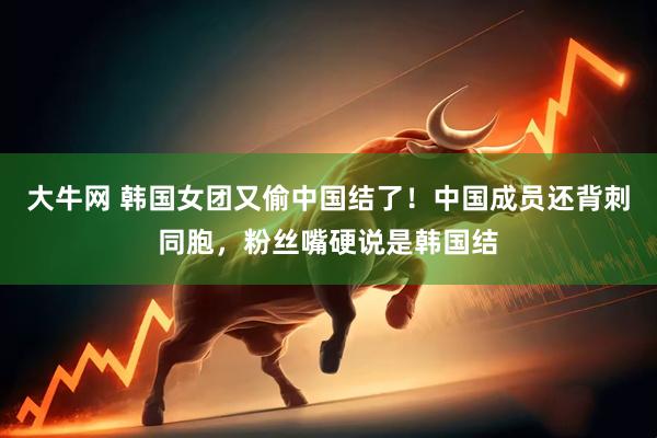 大牛网 韩国女团又偷中国结了！中国成员还背刺同胞，粉丝嘴硬说是韩国结